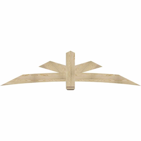 Ekena Millwork Alberta Rough Sawn Timber Gable Bracket, Douglas Fir, 96"W x 24"H x 4"D x 6"F, 6/12 Pitch GBW096X24X0406ALB00RDF - main